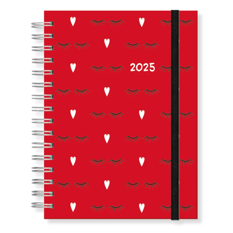 Agenda 2026 Agenda 2025 Anual A5 Personalizada - Diseño Floral, Día Por Página, Encuadernación Wire-O Agenda Kokonote 2025 2026